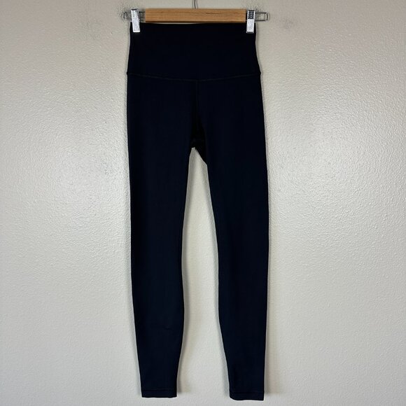 Lululemon Womens Size 4 Wunder Under Leggings Athleisure Yoga Black - Picture 3 of 4